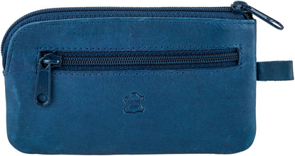 HJP Schlüsseltasche "Cléo" Leder (Farbe: jeansblau) Schwalben