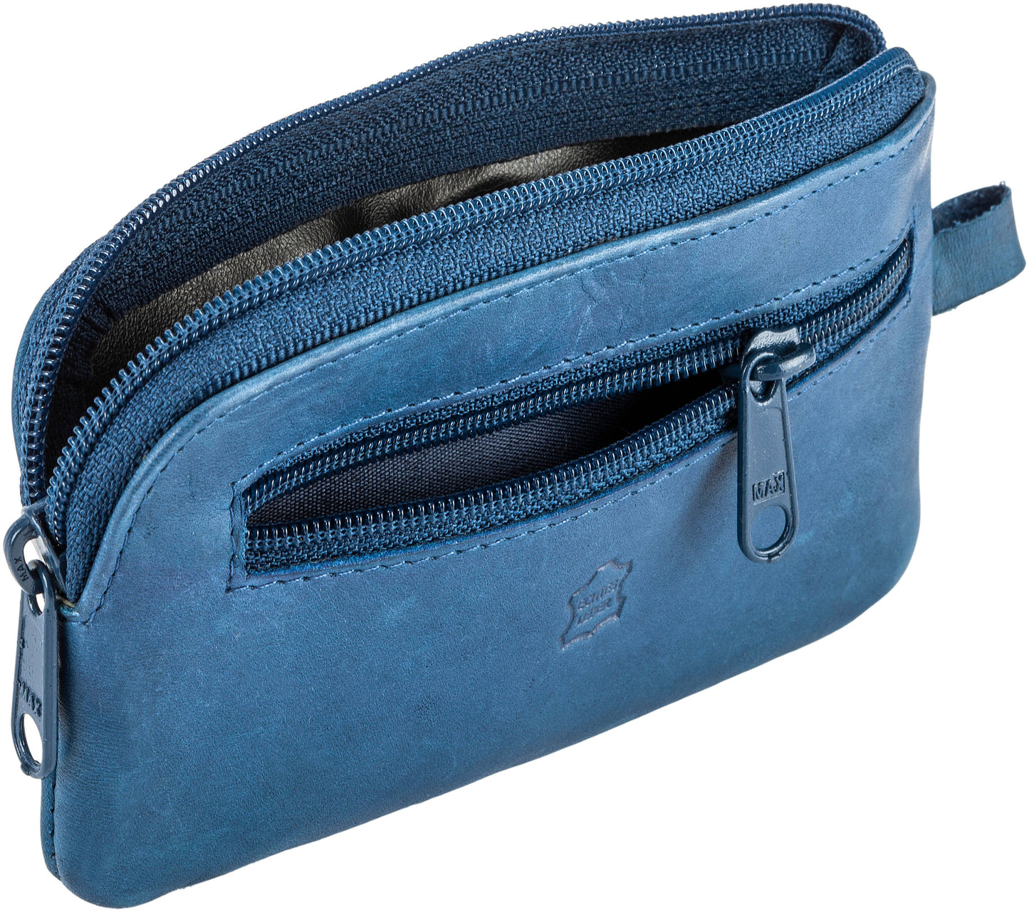 HJP Schlüsseltasche "Cléo" Leder (Farbe: jeansblau) Schwalben