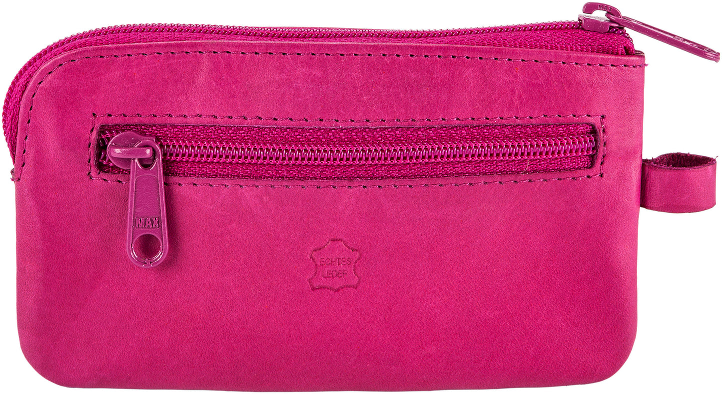 HJP Schlüsseltasche "Cléo" Leder (Farbe: magenta) Schwalben