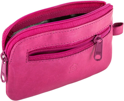 HJP Schlüsseltasche "Cléo" Leder (Farbe: magenta) Schwalben