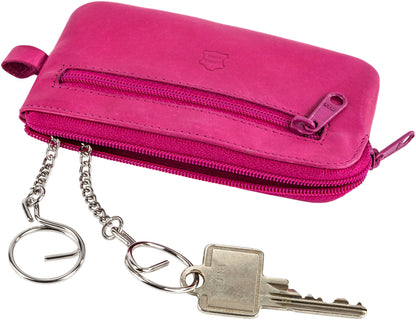 HJP Schlüsseltasche "Cléo" Leder (Farbe: magenta) Schwalben