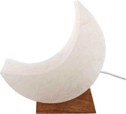 LED-Halbmond "White Line" auf Holzsockel