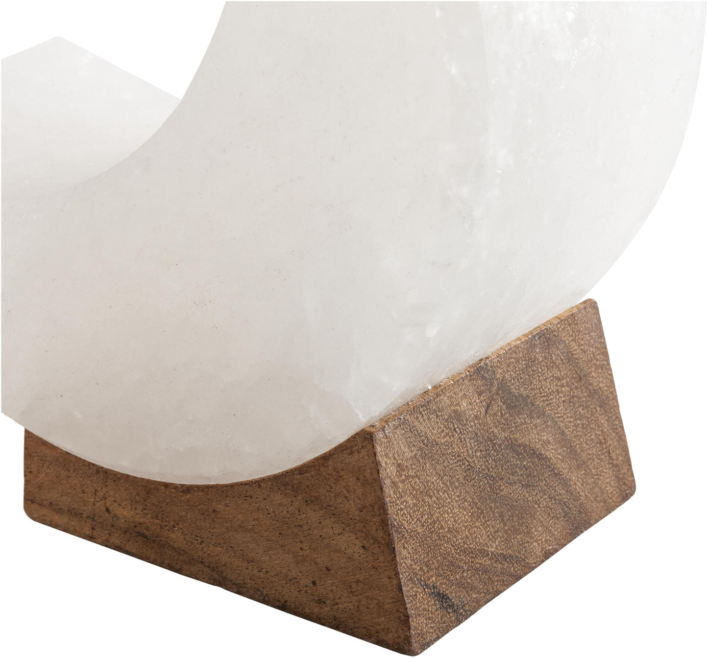 LED-Halbmond "White Line" auf Holzsockel