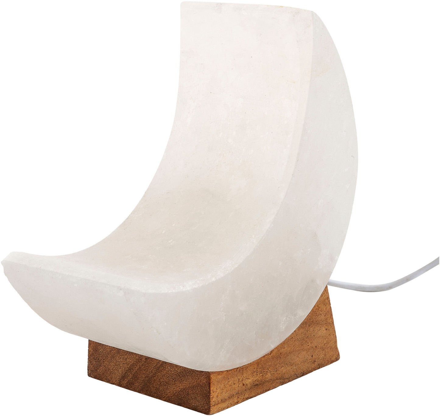 LED-Halbmond "White Line" auf Holzsockel