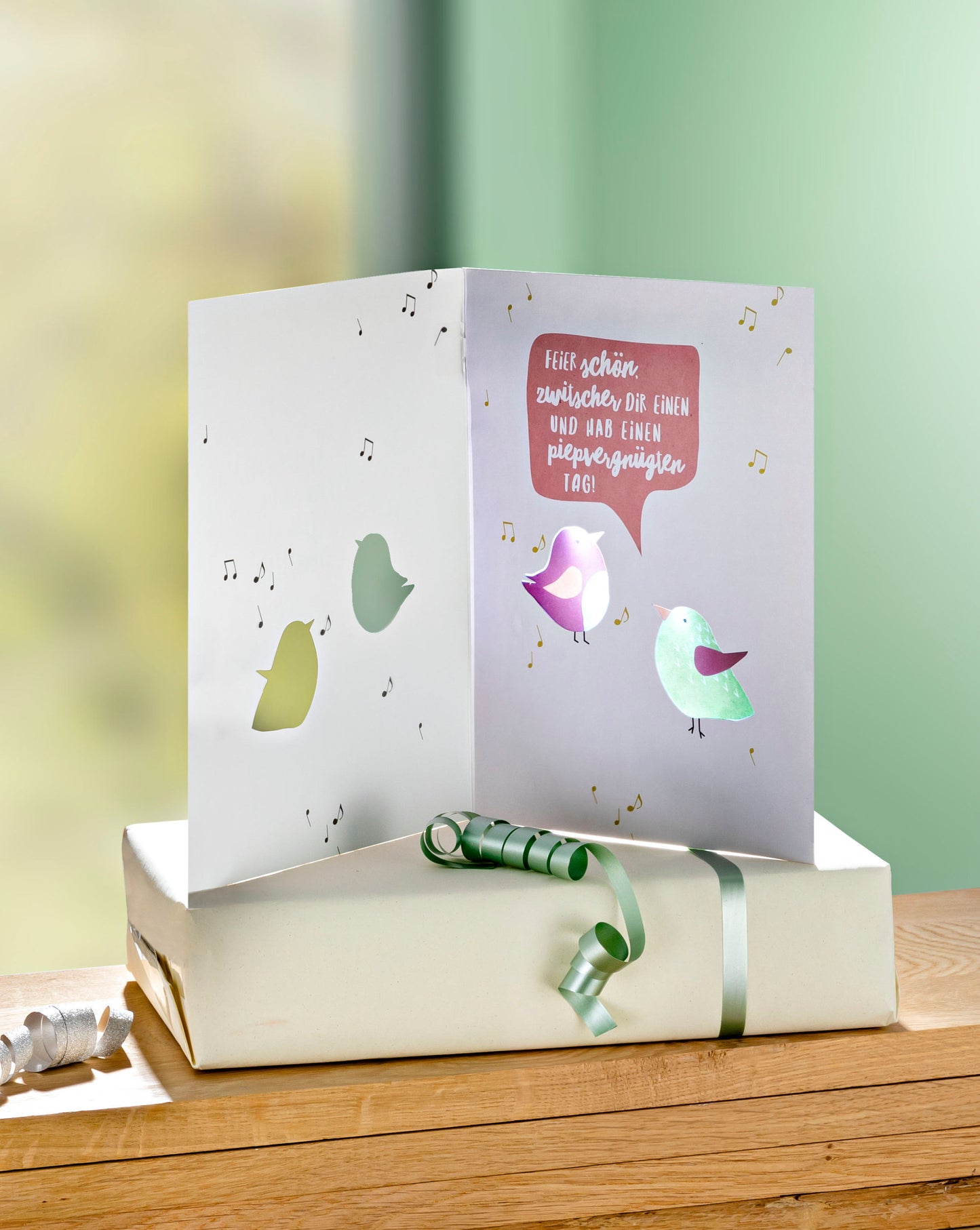 Grafik Werkstatt Musikkarte (Typ: "Spatzen pfeifen")