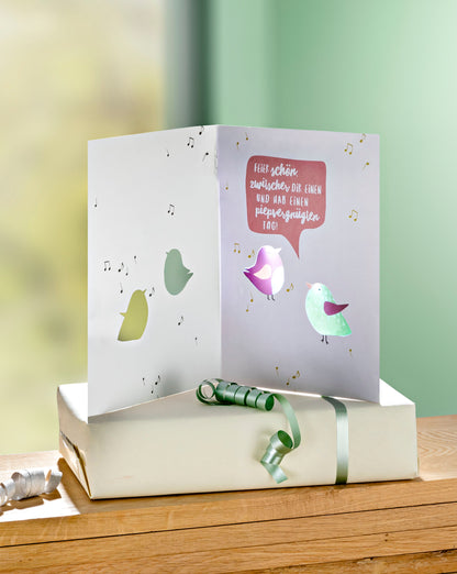 Grafik Werkstatt Musikkarte (Typ: "Spatzen pfeifen")