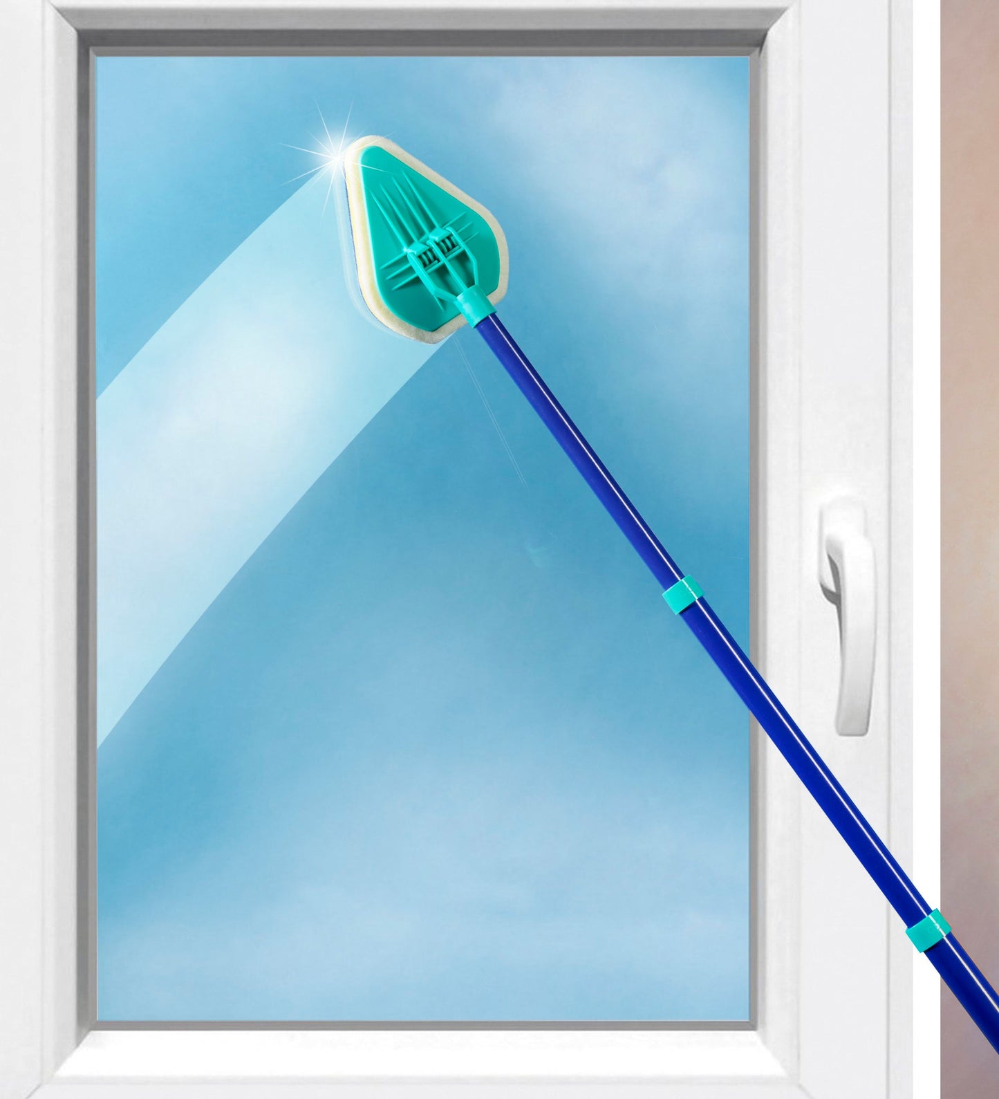 Bad/Fliesenwischer "Blitz-Blank",4-teilig, mit Teleskopstiel & dopp