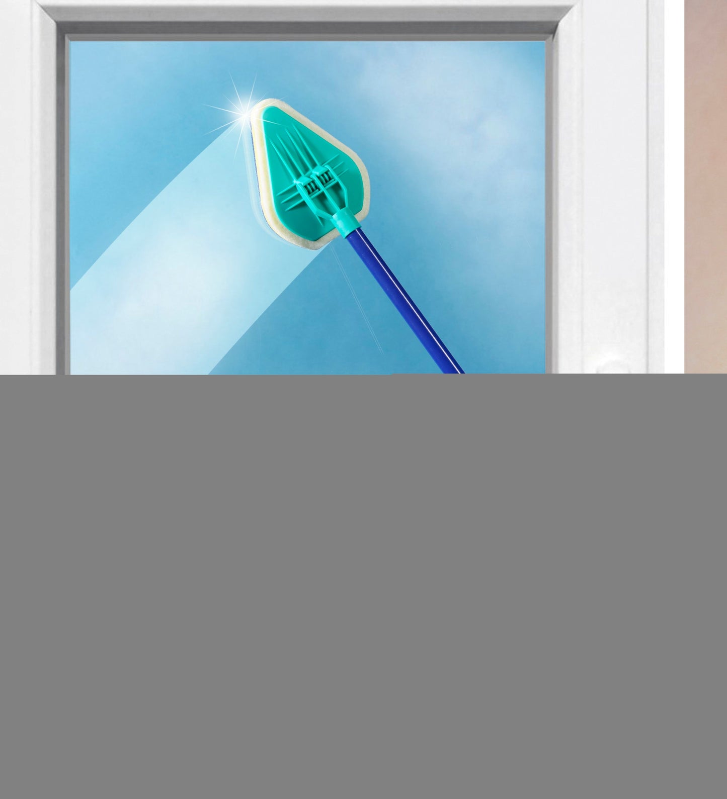 Bad/Fliesenwischer "Blitz-Blank",4-teilig, mit Teleskopstiel & dopp