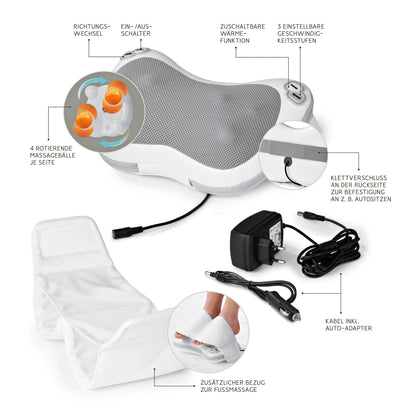 nah-vital Shiatsu-Massagekissen inkl. Fußcover