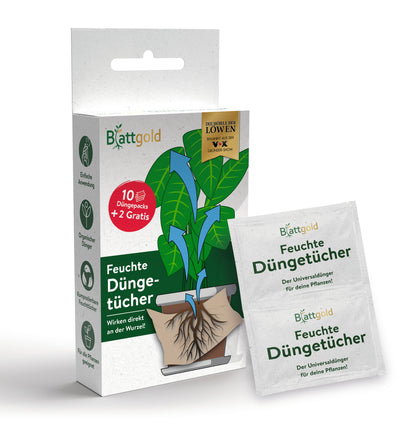 Blattgold Düngertuch 12er-Set 5g Sachet