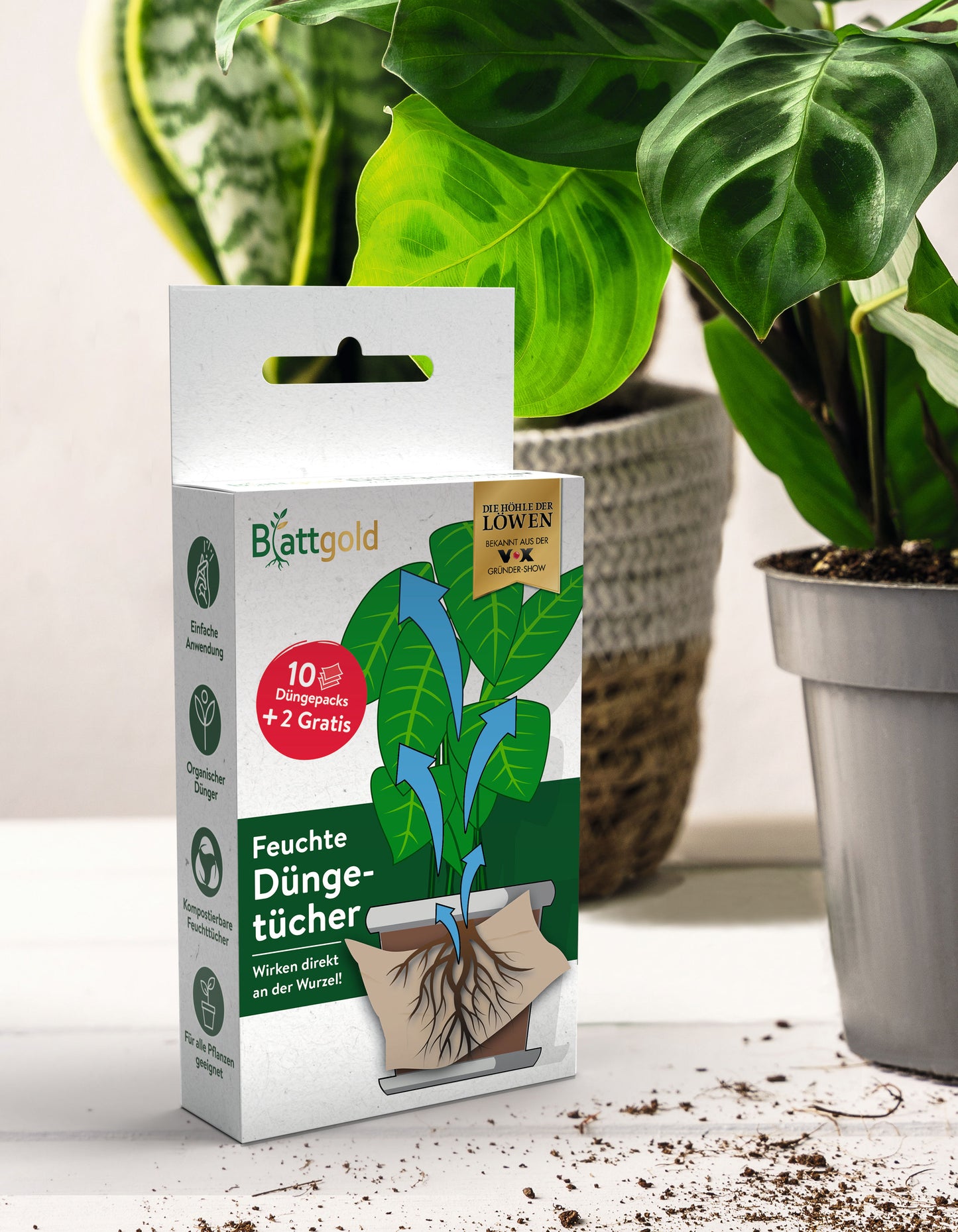 Blattgold Düngertuch 12er-Set 5g Sachet