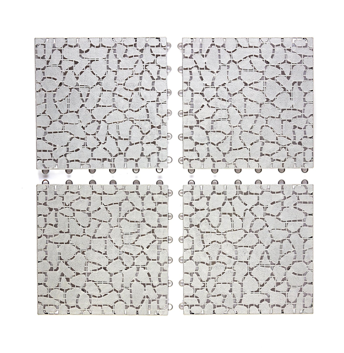 Beetplatten, 4er Set, grau