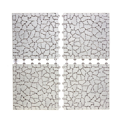 Beetplatten, 4er Set, grau