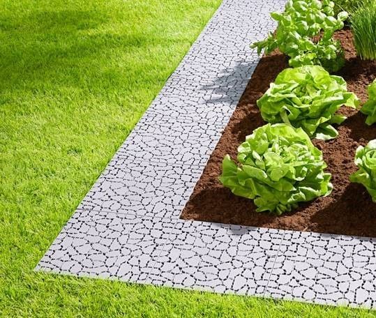 Beetplatten, 4er Set, grau