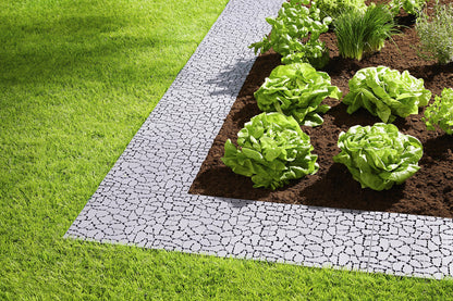 Beetplatten, 4er Set, grau