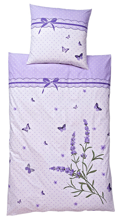 Renforcé Bettwäsche Lavendel (Größe: 135 x 200cm)