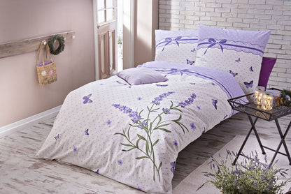 Renforcé Bettwäsche Lavendel (Größe: 135 x 200cm)