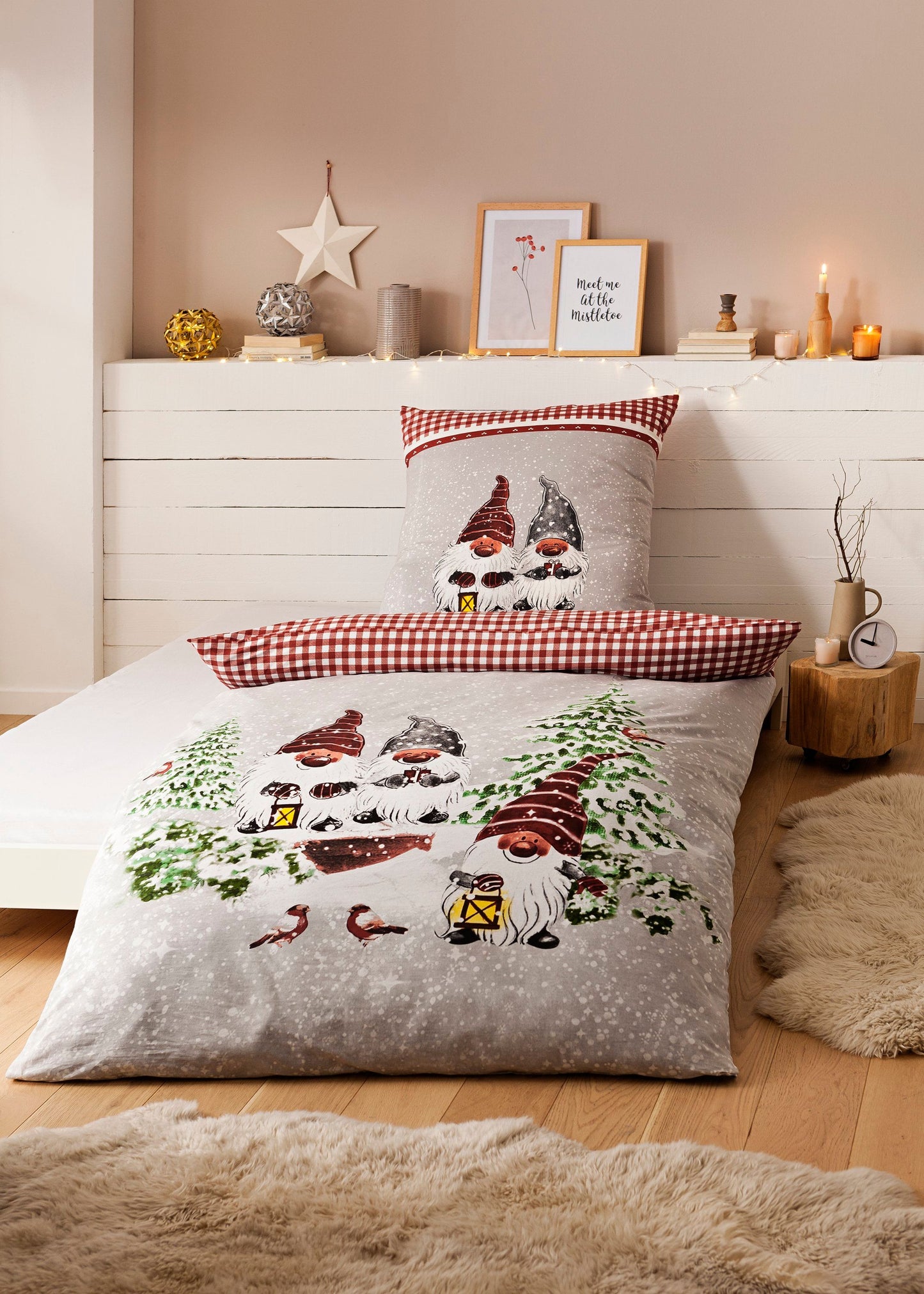 Renforcé Bettwäsche Wichtelfreunde (Größe: 135 x 200cm)