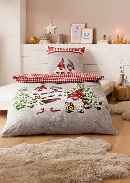 Renforcé Bettwäsche Wichtelfreunde (Größe: 155 x 220cm)