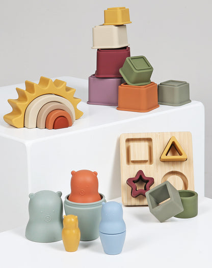 Silikon-Stapelbogen SONNE 5-teilig in bunt