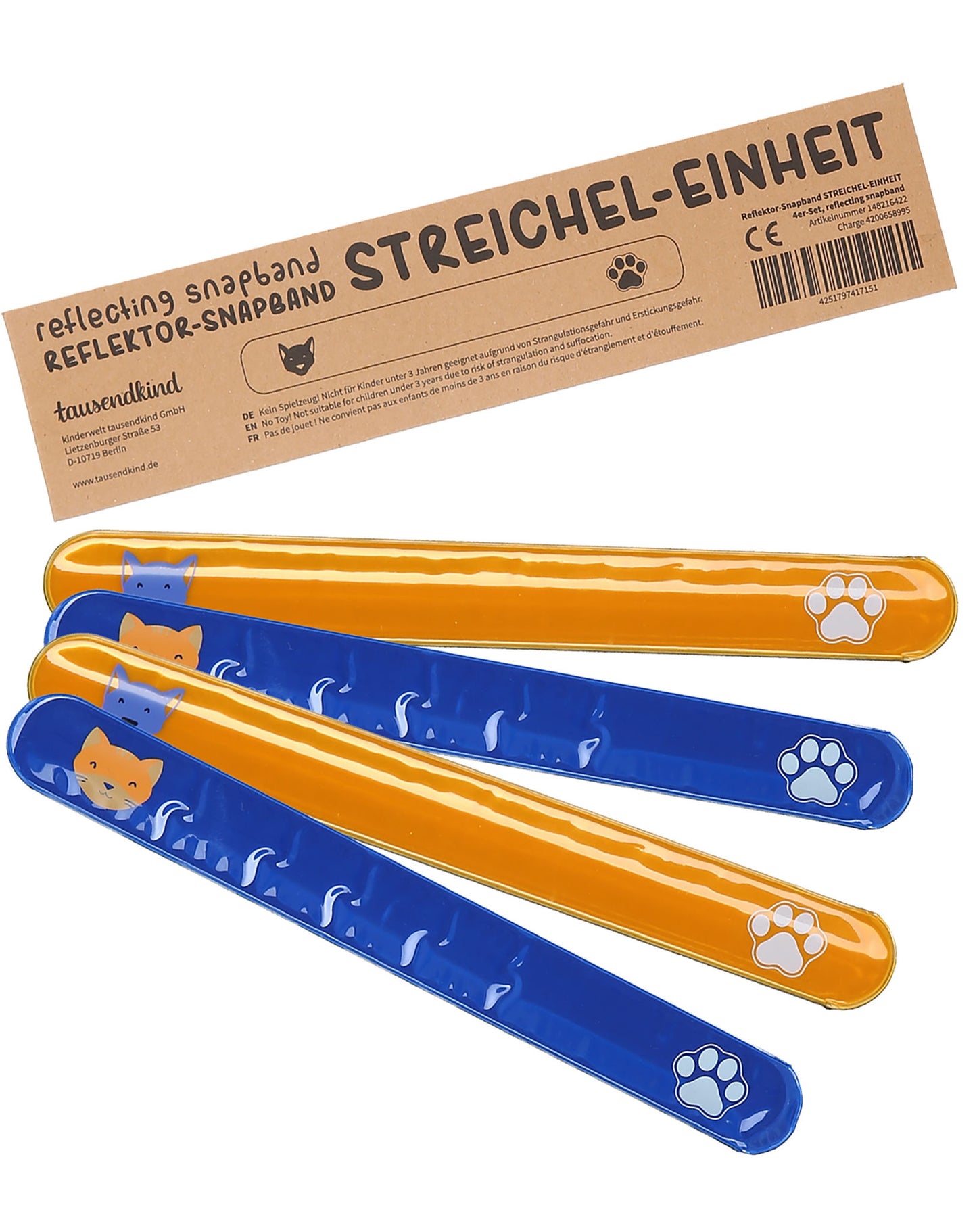 Reflektor-Snapband STREICHEL-EINHEIT 4er-Set