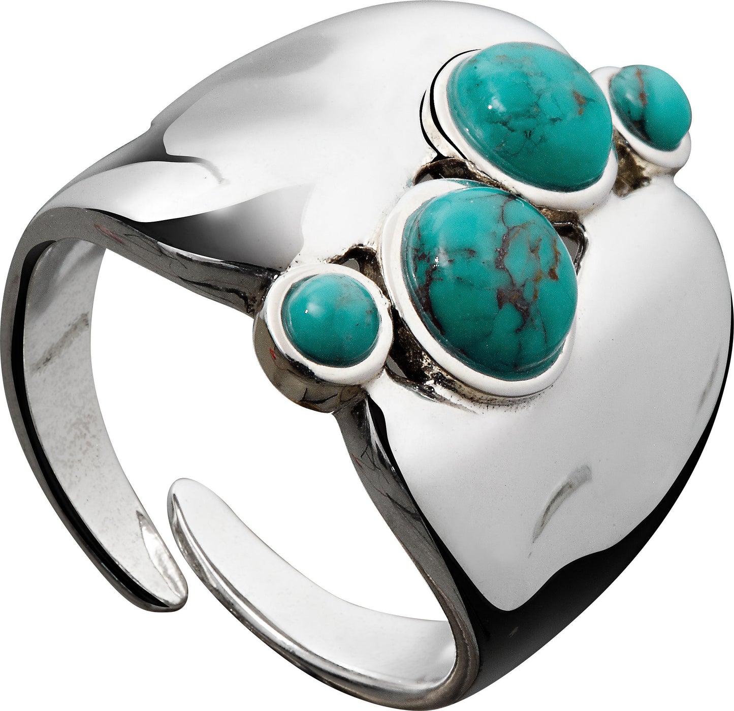 Ring Nila" mit Türkis, 925 Silber