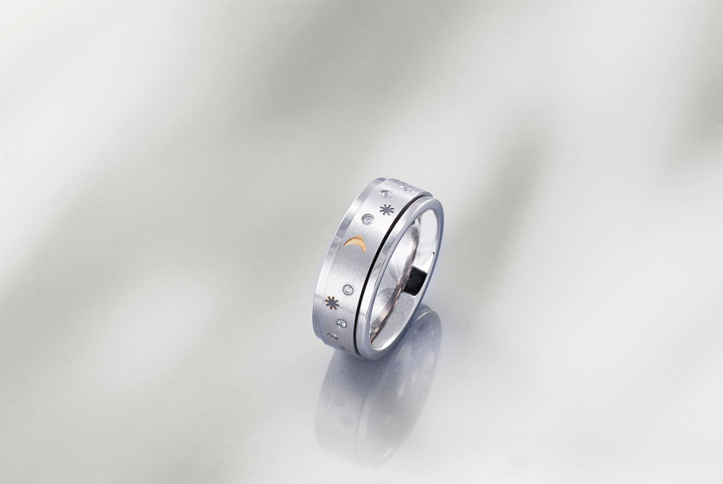 CM Anti-Stress-Ring Larissa", Edelstahl  (Größe: 19)