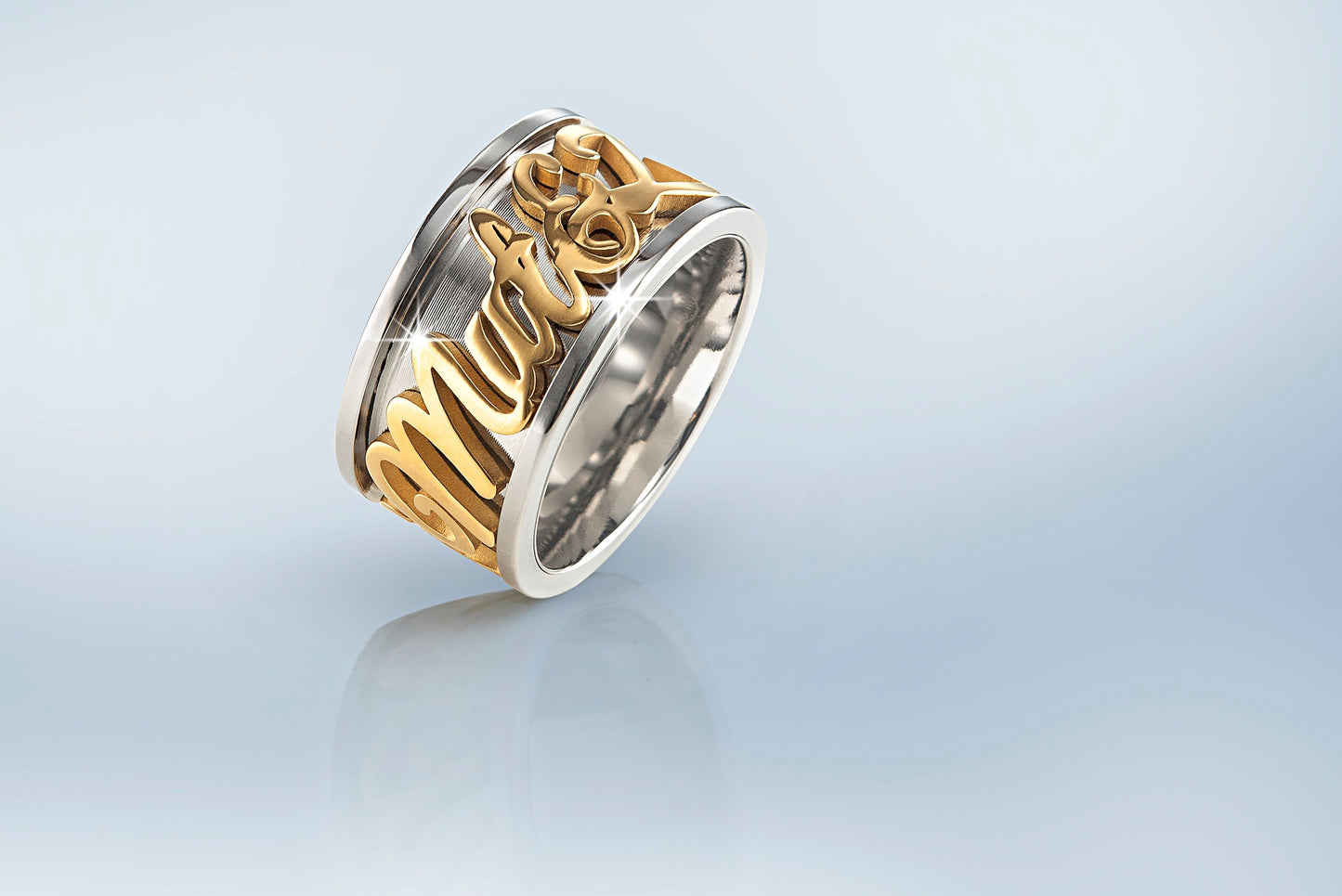 CM Antistress-Ring "Mut & Zuversicht" Edelstahl, Gr. 17