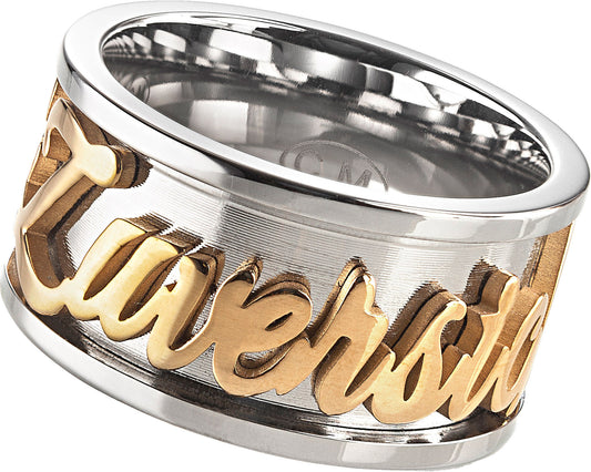 CM Antistress-Ring "Mut & Zuversicht" Edelstahl, Gr. 17