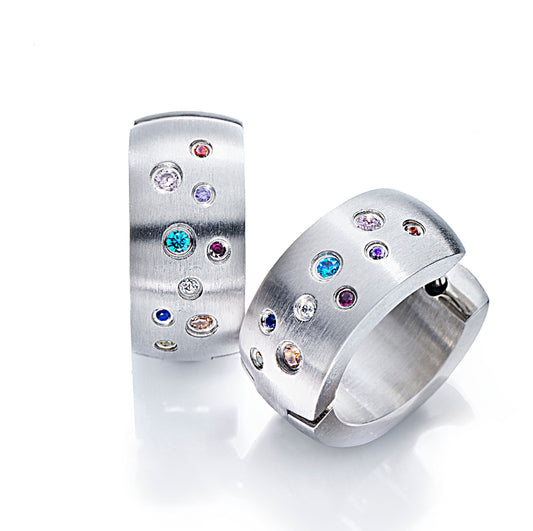 CM Creolen "Alisia Colour" Edelstahl