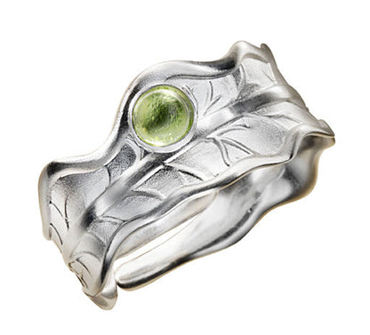 CM Ring "Leaf" (Größe: S/M), 925 Silber