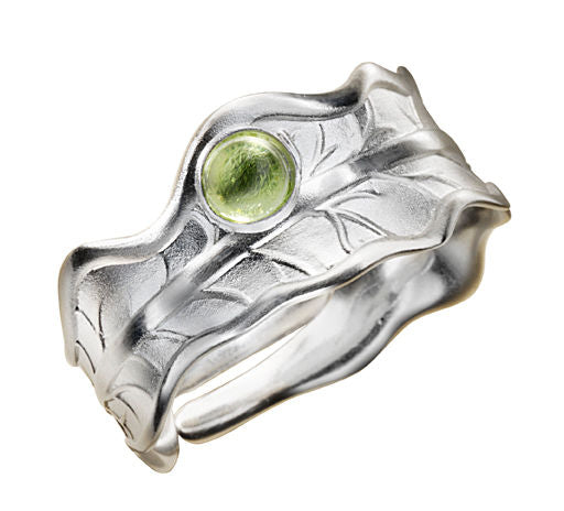 CM Ring "Leaf" (Größe: S/M), 925 Silber