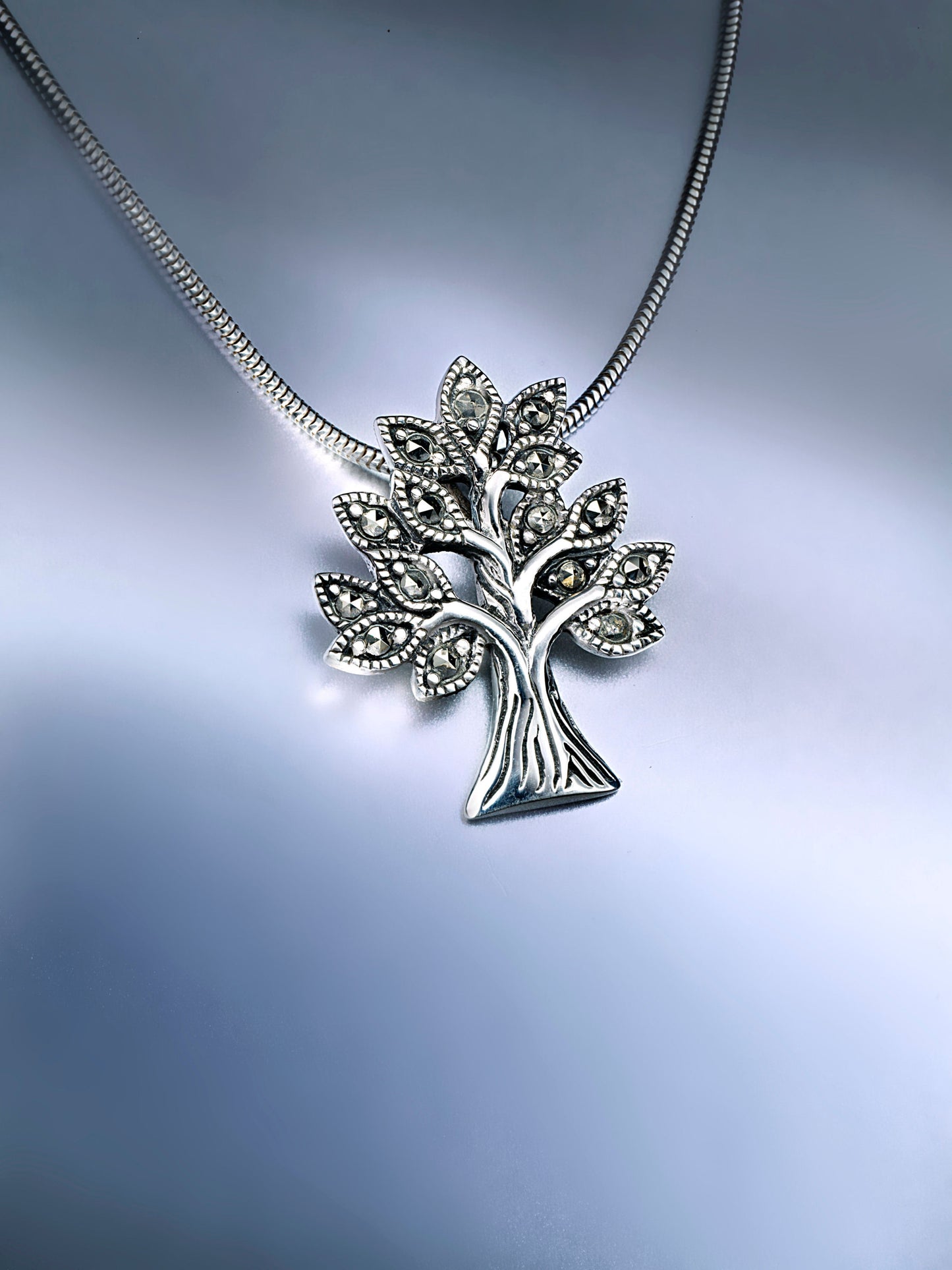 CM Anhänger Tree" mit Markasit, 925 Silber