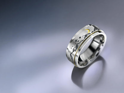 CM Anti-Stress-Ring Landscape Edelstahl (Größe: 18)