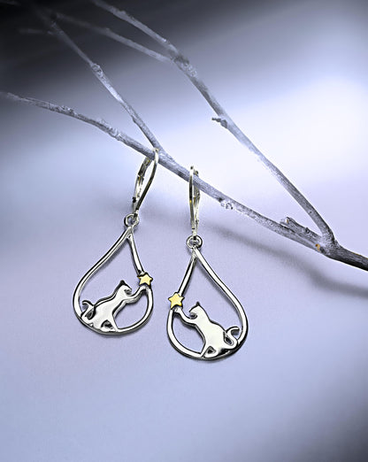 CM Ohrhänger "Samtpfote", Silber