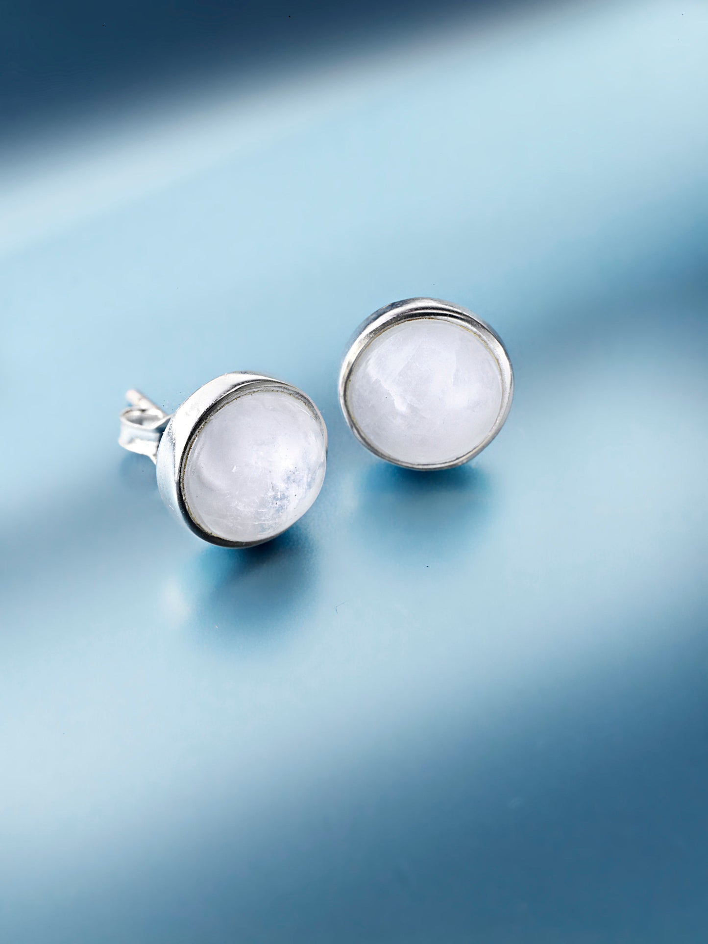 CM Ohrstecker "Mondstein" 925 Silber