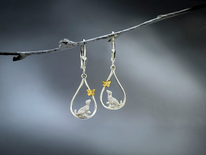 CM Ohrhänger "Fellnase" 925 Silber