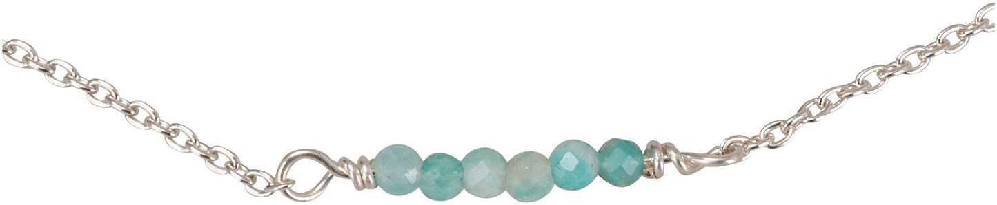 CM Fußkettchen 925 Silber (Material: Amazonit)