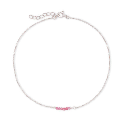 CM Fußkettchen 925 Silber (Material: Turmalin)