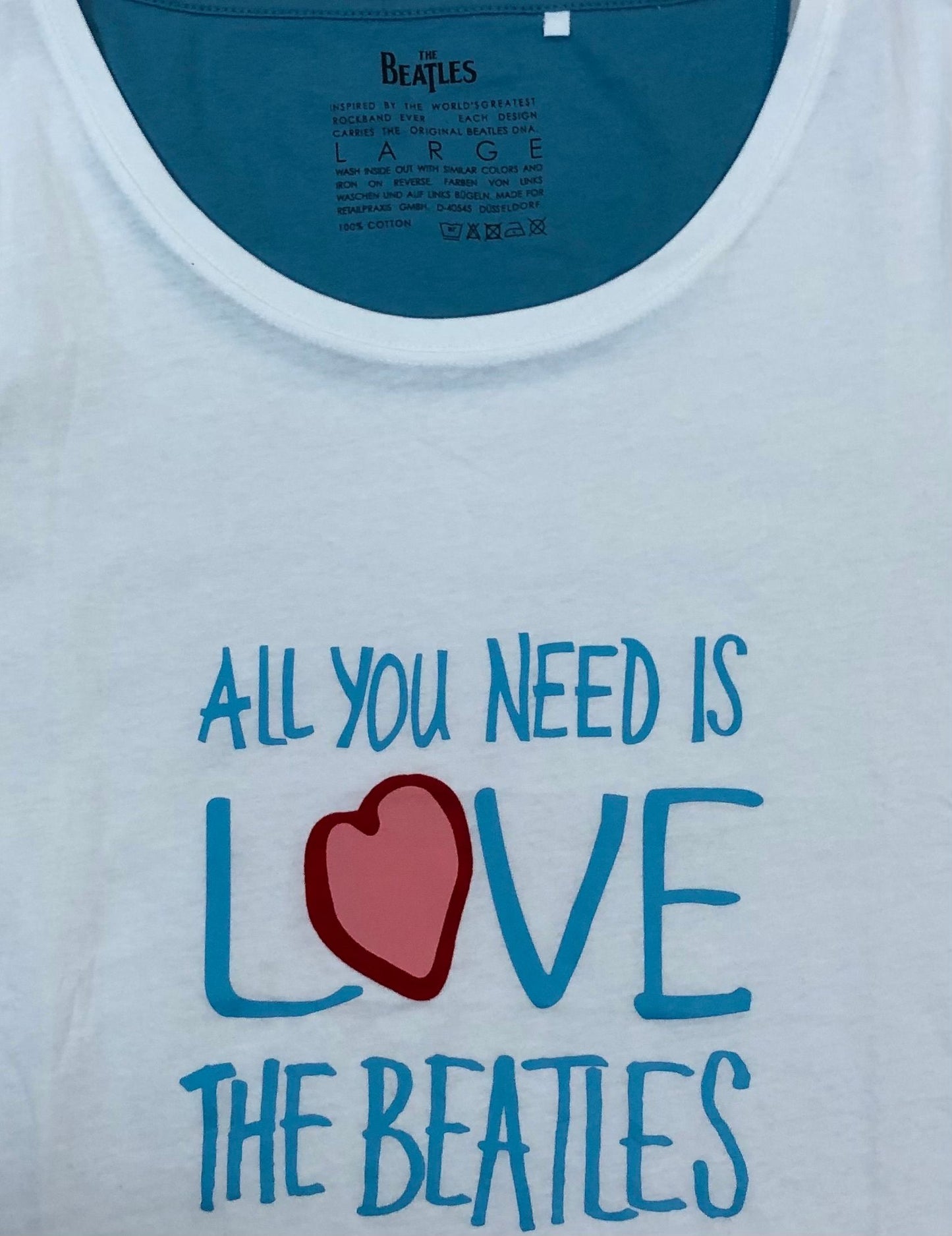 Beatles T-Shirt "Love", Ladies, Farbe: Weiß, Größe: XL (Fanartikel)