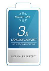 MasterTime Funk-Armbanduhr Bahnhof Herren, Leder