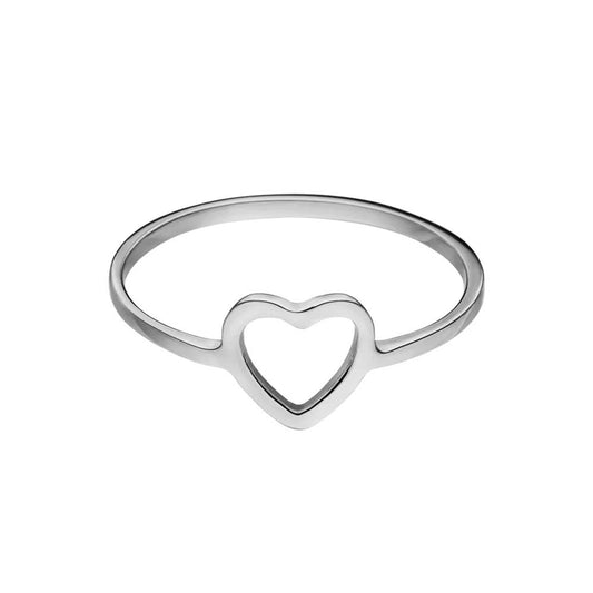 Paul Valentine Ring "Heart Ring" Edelstahl (Farbe: silber, Größe: 52)