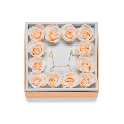 Paul Valentine Geschenkset"Sparkling Love Rosebox"Messing (Farbe: 18K vergoldet)