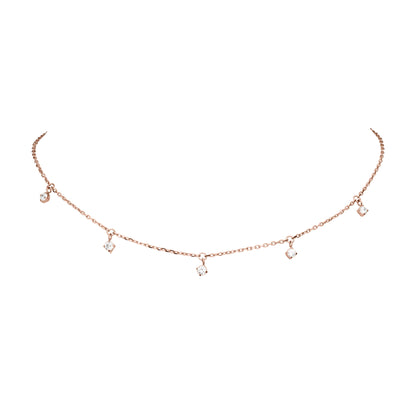 Paul Valentine Kette "Sparkling Choker"Edelstahl (Farbe: 14K rose vergoldet)