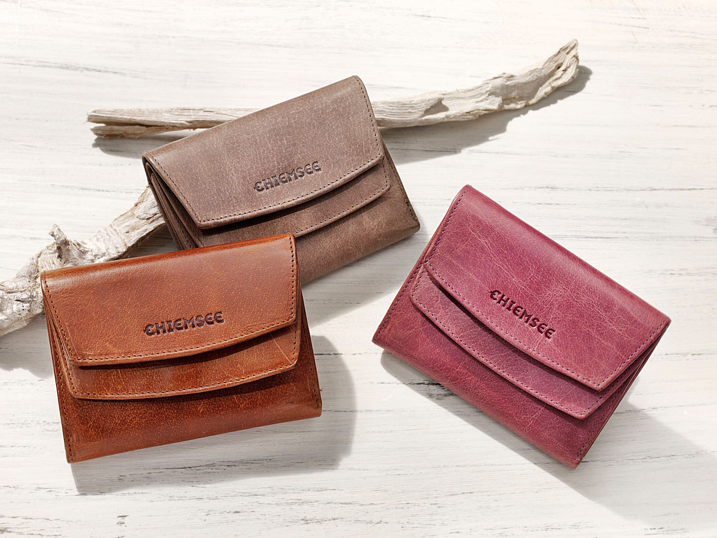 Chiemsee Geldbörse "Square" Leder, (Farbe: beere)