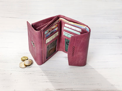 Chiemsee Geldbörse "Square" Leder, (Farbe: beere)