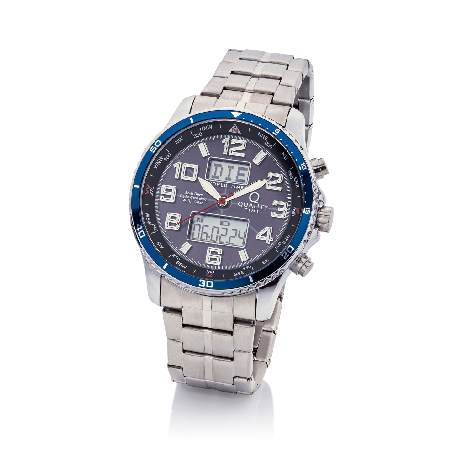 QT Herren Funk-Solaruhr "New York"