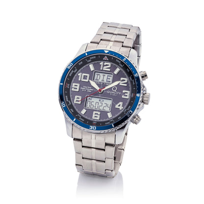 QT Herren Funk-Solaruhr "New York"