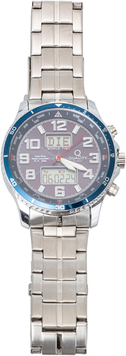 QT Herren Funk-Solaruhr "New York"