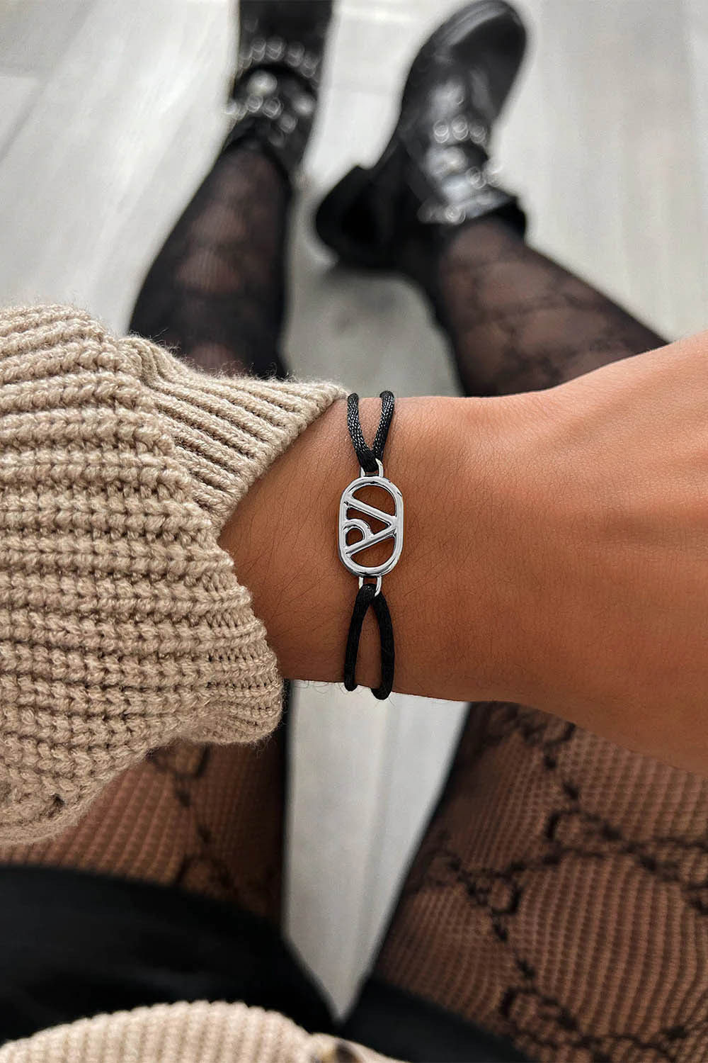 Paul Valentine Armband "Iconic" Messing (Farbe: schwarz / silber)